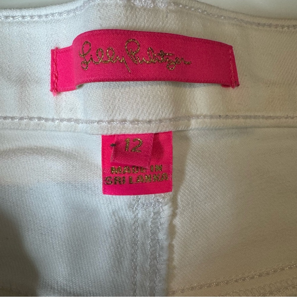 Lilly Pulitzer White Straight Leg Jeans | Classic Fit size 12 - Picture 8 of 13